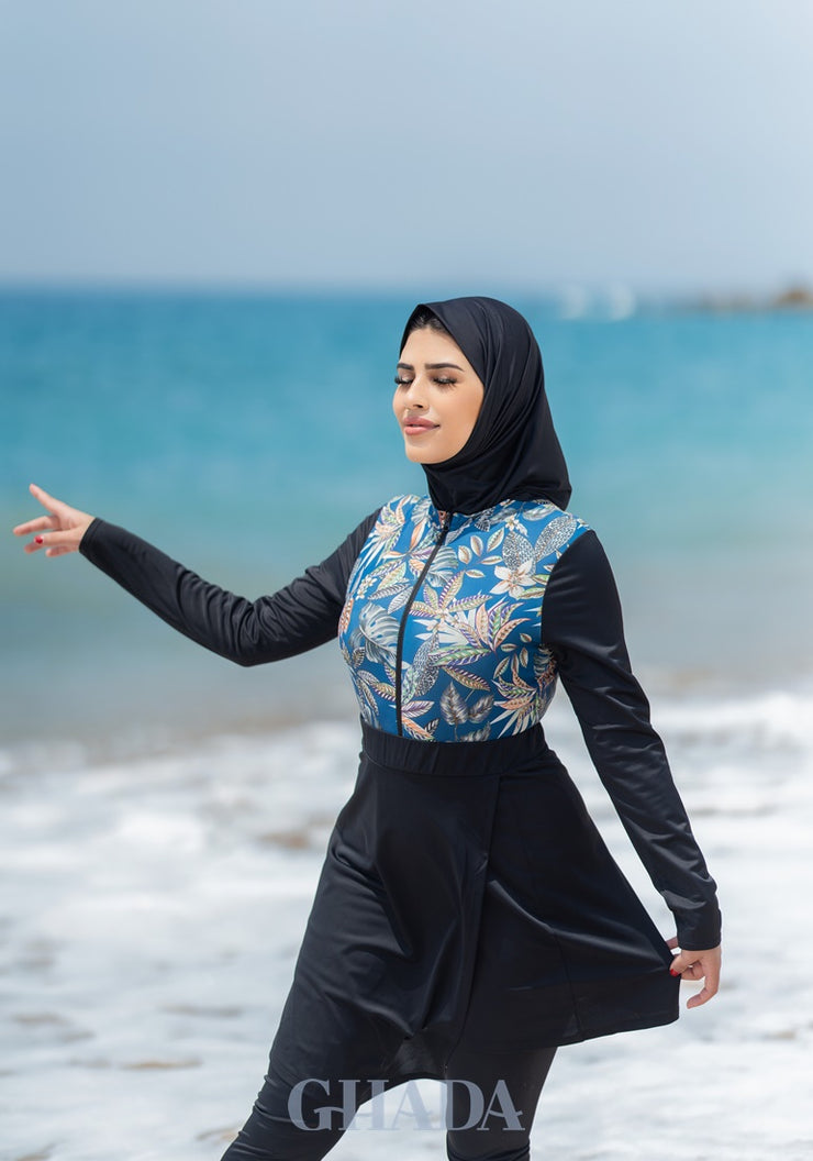 Maillot de bain burkini imprimé floral