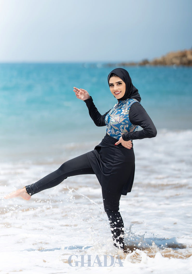 Maillot de bain burkini imprimé floral