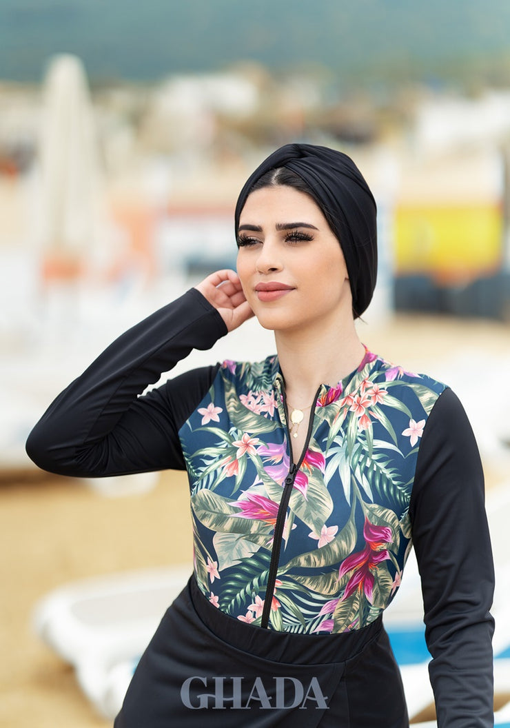 Maillot de bain burkini imprimé floral