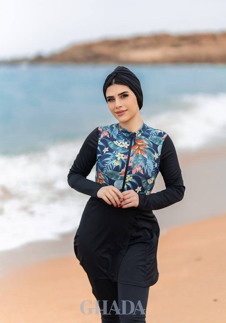 Maillot de bain burkini imprimé floral