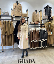 Trench long en beige