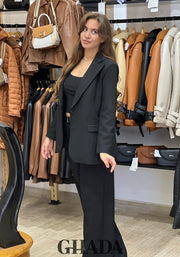 Ensemble blazer - pantalon en noir